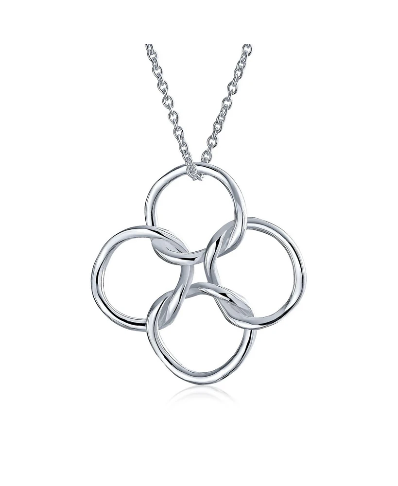 Bling Jewelry Bff Eternal Friendship Pendant Necklace with Interlocking Infinity Circles in Silver