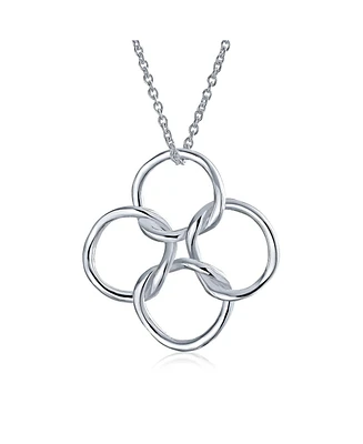 Bling Jewelry Bff Eternal Friendship Pendant Necklace with Interlocking Infinity Circles in Silver