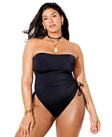 Swimsuits for All Plus Essential Bandeau Adjustable One Piece