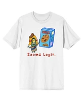 SpongeBob SquarePants Big & Tall Nickelodeon Plankton Seems Legit White Short Sleeve Graphic Tee - 4XLB