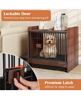 Dog Crate Indoor Dog Cage with Removable Tray and Lockable Door