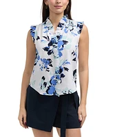 Ellen Tracy Women's Shirt with Ruffle Detail