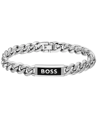 Hugo Boss Men's Kassy Emblem Stainless Steel Chain Bracelet