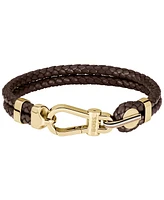 Hugo Boss Men's Ares Prime Brown Leather Bracelet