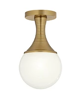 Possini Euro Jaime 7 3/4"W Warm Brass Globe Ceiling Light - Possini Euro Design