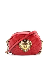 Pre-Owned Dolce & Gabbana Small Devotion Camera Bag Quilted Leather