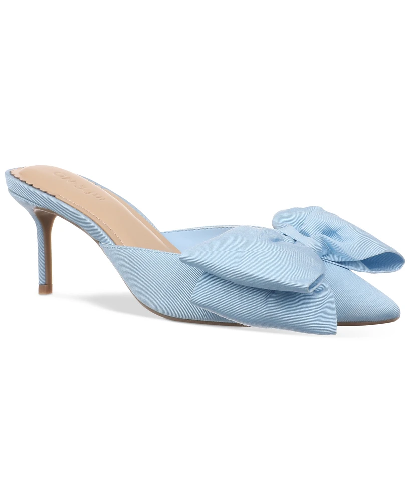 On 34th Alaynaa Pointed-Toe Bow Mule Pumps, Exclusively at Macy's