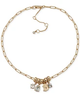 Karl Lagerfeld Paris Crystal & Choupette Charm Statement Necklace, 16" + 3" extender