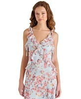 Steve Madden Women's Adalina Ruffle-Trim Chiffon Dress