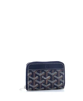 Pre-Owned Goyard Mini Matignon Zip Wallet Coated Canvas with Leather