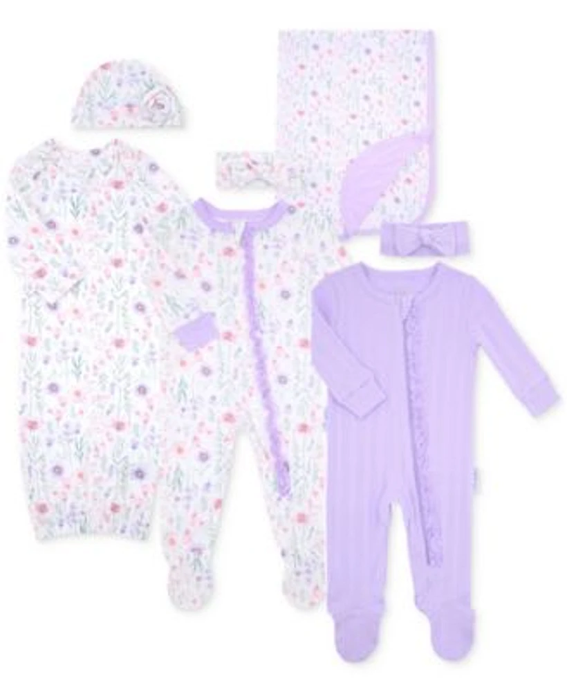 Max Olivia Baby Girls 2 Piece Outfit Sets Reversible Swaddle Blanket