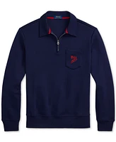 Polo Ralph Lauren Men's Double-Knit Mesh Collared Sweatshirt