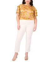 Vince Camuto Plus Tiered Ruffle-Sleeve Blouse
