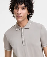 A|X Armani Exchange Men's Logo Zipper Polo Shirt
