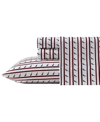 Nautica Printed Washed Microfiber 4-Pc. Sheet Set