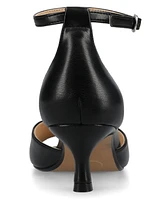 Journee Collection Women's Jezzie Peep Toe Kitten Heel Dress Sandals