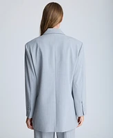 Kenneth Cole Women's Pinstripe Two-Button Notch-Collar Jacket