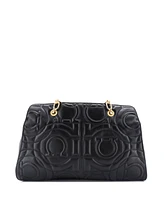 Pre-Owned Salvatore Ferragamo Medium Gancini Chain Tote Quilted Leather