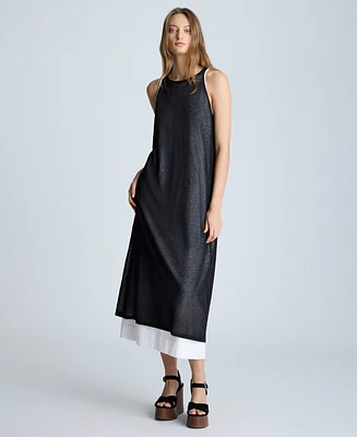 Kenneth Cole Women's Double-Layer Midi Tank Dress
