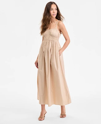 Boss Orange Women's Cotton Sweetheart-Neck Maxi Dress
