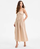 Boss Orange Women's Cotton Sweetheart-Neck Maxi Dress