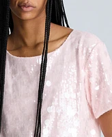 Kenneth Cole Women's Sequin T-Shirt Shift Dress