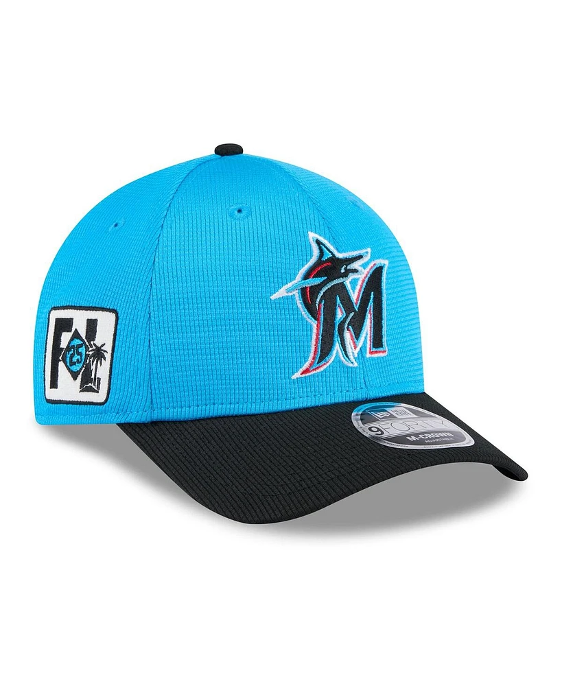 New Era Men's Blue/Black Miami Marlins 2025 Spring Training 9FORTY Adjustable Hat