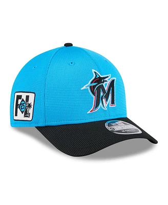 New Era Men's Blue/Black Miami Marlins 2025 Spring Training 9FORTY Adjustable Hat