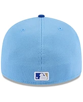 New Era Men's Light Blue/Royal Kansas City Royals 2025 Spring Training Low Profile 59FIFTY Fitted Hat