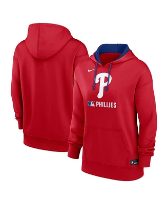 Nike Women's Red Philadelphia Phillies Authentic Collection Performance Pullover Hoodie