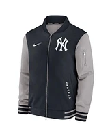 Nike Men's Navy/Gray New York Yankees Authentic Collection Dugout Full-Zip Bomber Jacket