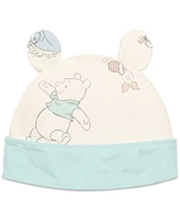 Disney Baby Winnie-the-Pooh Footed Coverall & Hat, 2 Piece Set
