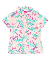 Barbie Hawaiian Button Down Dress Shirt