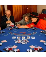 8-Player Foldable Poker Table Top with Carrying Bag and Cup Holders Compact Portable for Home Games