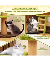 Cute Cat Tree for Indoor Cats with Mushroom-Shaped Nest Condo & Climbing Ladder Cozy & Fun Playhouse