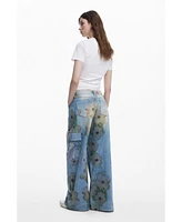 Desigual Women's Jeans Wide Leg Collina Strada
