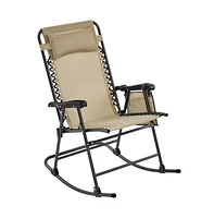 Yaheetech 26in Foldable Outdoor Lounge Chair, Navy Blue