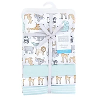 Hudson Baby Cotton Poly Flannel Receiving Blankets, Kangaroo, One Size