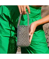 Silva Metallic Beaded Bucket bag