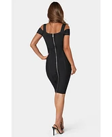 bebe Women's Sim Midi Bandage Dress