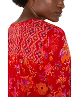 Liverpool Los Angeles Women's Long Sleeve Button Front Woven Blouse