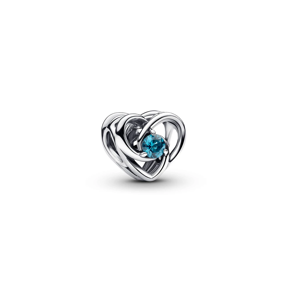 Pandora Sterling Silver Entwined Heart Stones Charm