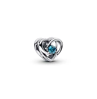 Pandora Sterling Silver Entwined Heart Stones Charm