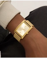 Guess Men's Analog Gold-Tone Steel Mesh Watch, 34mm