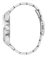 Guess Men's Multifunction Silver-Tone Stainless Steel Watch, 47mm