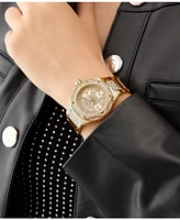 Guess Women's Multifunction Gold-Tone Stainless Steel Watch, 38mm