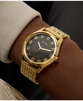 Guess Men's Analog Gold-Tone Steel Watch, 42mm
