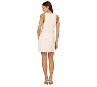 Adrianna by Papell Women's Embellished Flower Sleeveless Sheath Dress