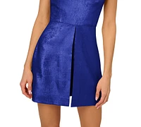 Adrianna by Papell Women's Beaded-Neck Foil Romper