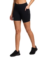 Reebok Women's Lux High-Rise Stretch Pull-On Bike Shorts
